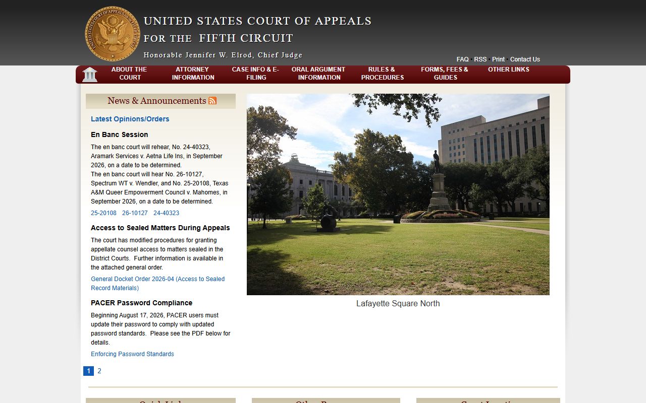 Hancock County federal appeal court records at the U.S. Court of Appeals Fifth Circuit